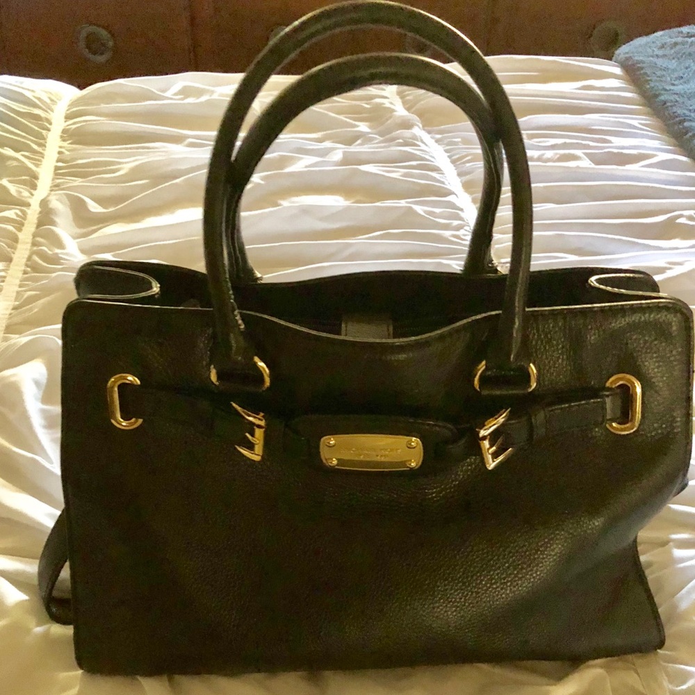 Authentic Michael Kors Hamilton leather handbag